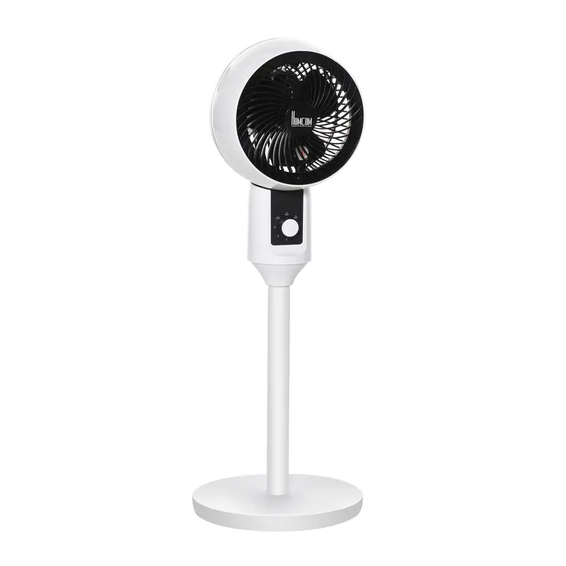 11-Inch Oscillating Pedestal Fan – 3-Speed Black and White Design