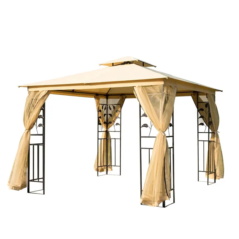 3m x 3m Pop-Up Garden Gazebo with Weather-Resistant Canopy