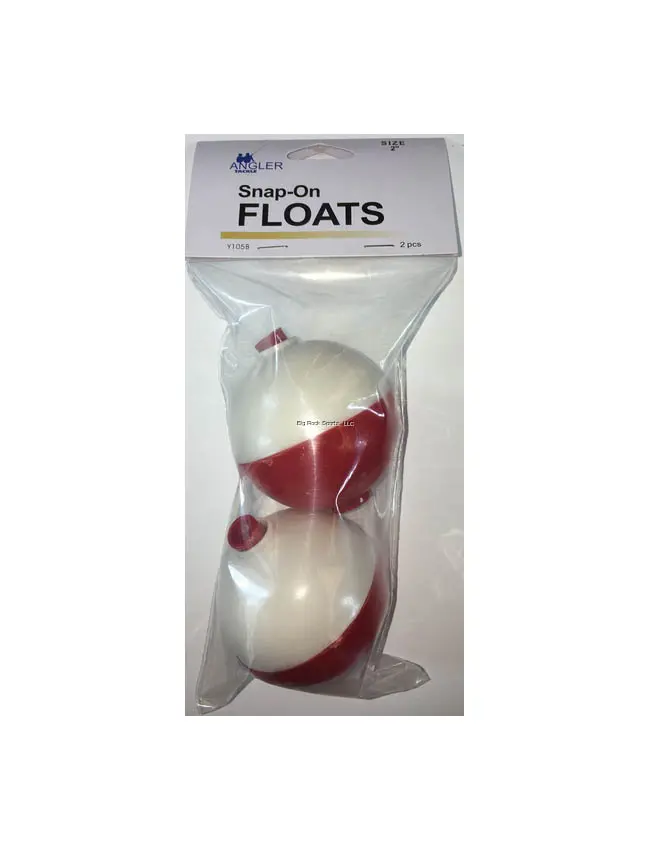 Angler Snap-On Floats – 2-Inch Oval, Pack of Two for Easy Rigging