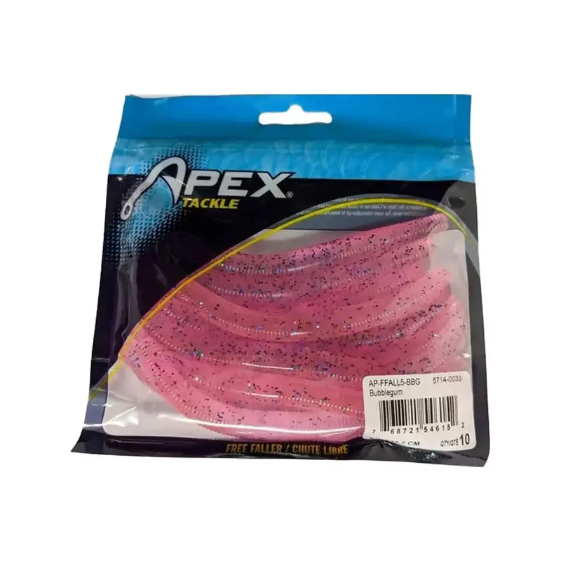 Apex Free Faller Lure Pack – 5-Inch Bubblegum Color (10-Pack)