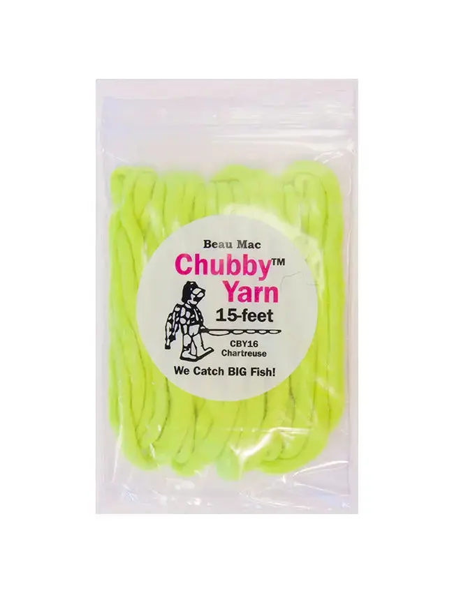 Beau Mac Chubby Yarn Bobber – 15-Foot Chartreuse Float