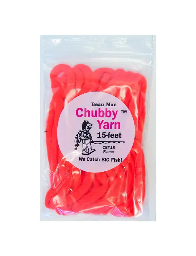 Beau Mac Chubby Yarn Bobber – 15-Foot Flame Orange Float