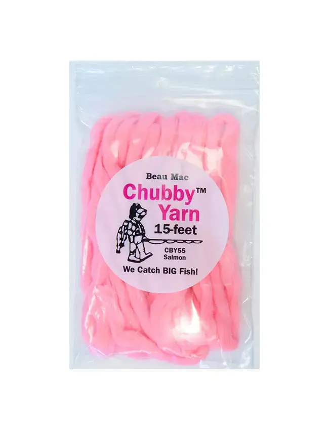 Beau Mac Chubby Yarn Bobber – 15-Foot Salmon-Colored Float