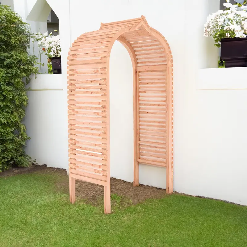 Bejoda Decorative Garden Arch – Shire Rustic Wooden Arbor for Pathways