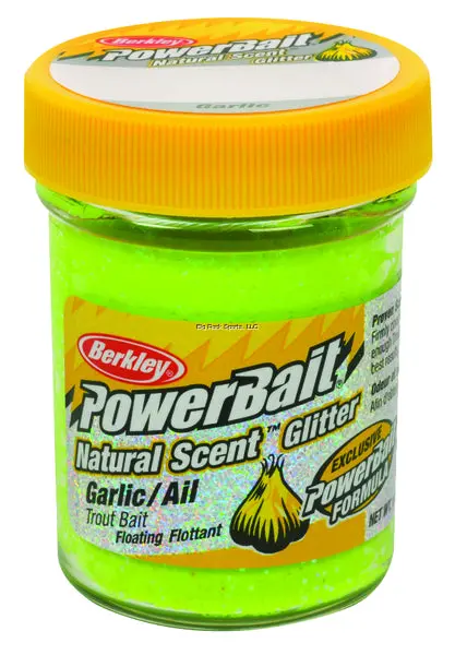 Berkley PowerBait Glitter Trout Bait – Garlic Scented Chartreuse Option