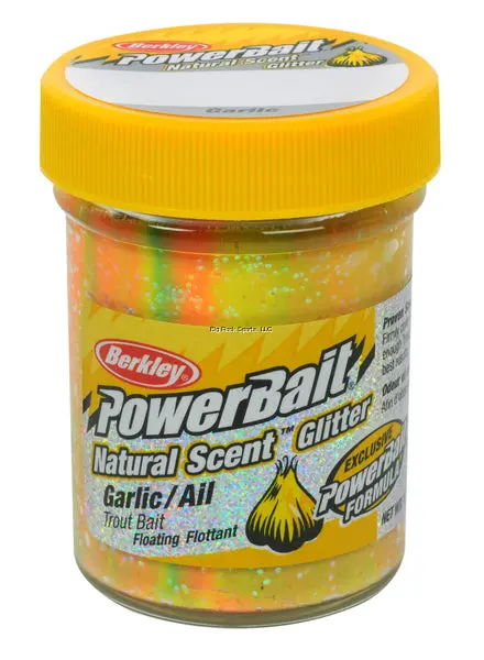 Berkley PowerBait Glitter Trout Bait – Garlic Scented Rainbow Blend