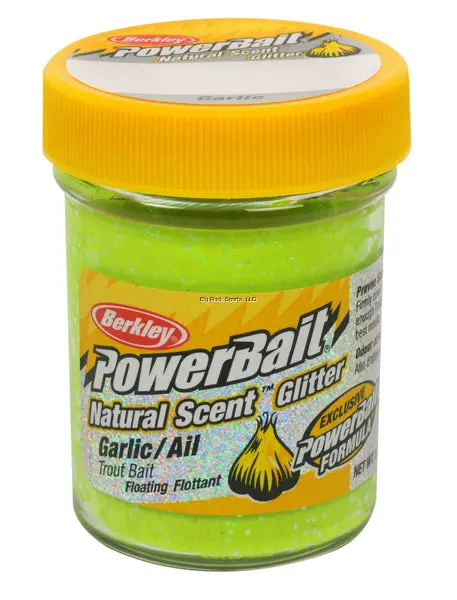 Berkley PowerBait Glitter Trout Bait – Garlic Scented Yellow Formula