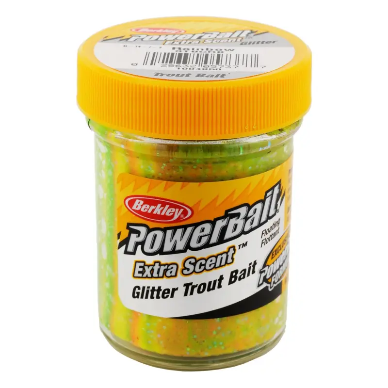 Berkley PowerBait Glitter Turbo Dough – Rainbow-Colored Soft Bait