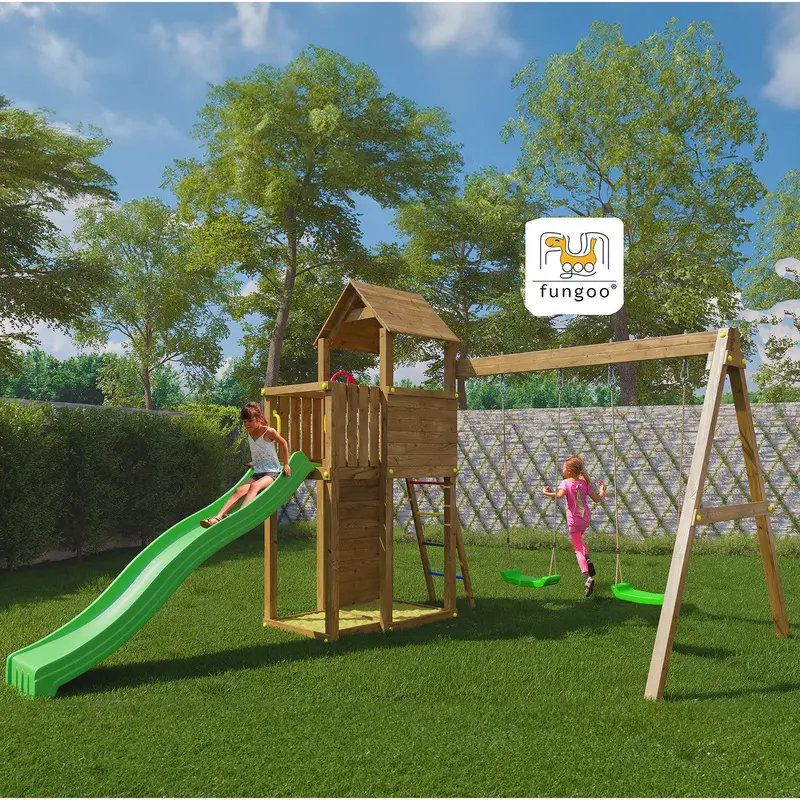 Boomer Kids’ Garden Playfort – Shire Wooden Adventure Playset