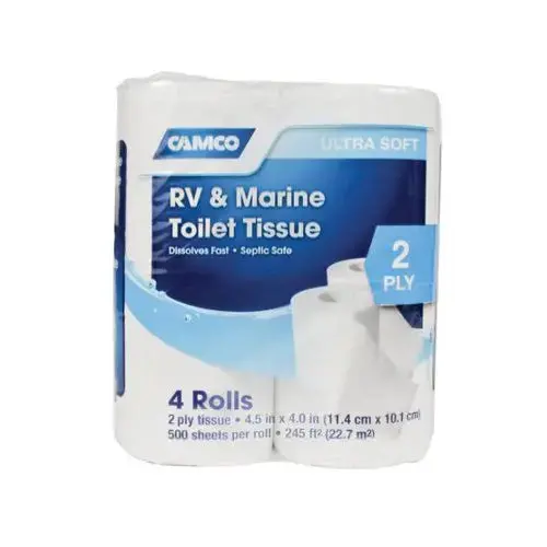 Camco Ultra-Soft 2-Ply RV and Marine Toilet Paper (4-Pack)