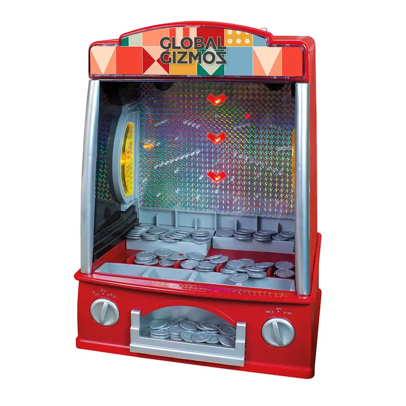 Coin Pusher Arcade Cabinet – Interactive Prize Game Machine by Global Gizmos