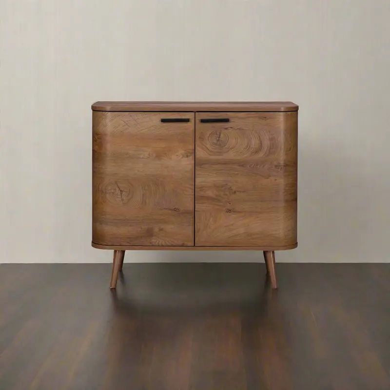 Copenhagen Sideboard – Dark Brown Finish, 2 Doors + 4 Adjustable Shelves