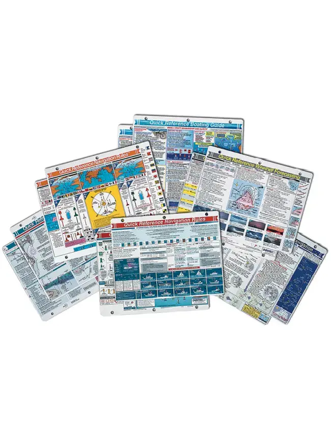 Davis Quick Reference Navigation Cards – Waterproof Boating Cheat Sheets