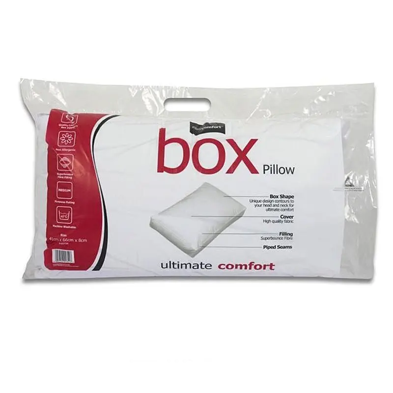 Easy Comfort Box-Shaped Support Pillow for Back and Neck Relief