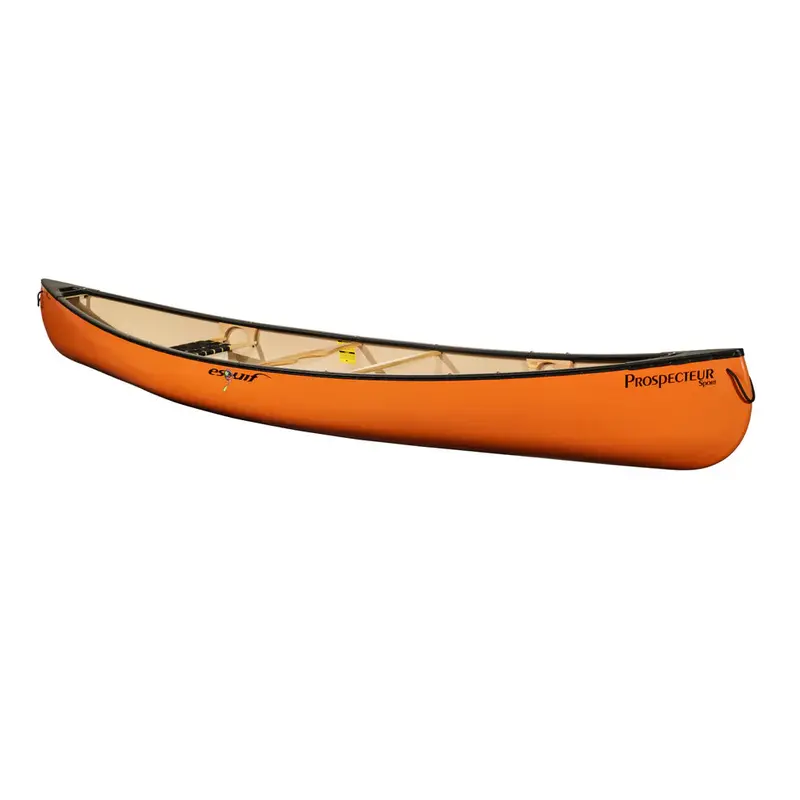 Esquif Prospecteur Sport Tandem Canoe – T-Formex Lite Build with Knee Pads (Mango, Demo)