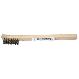 G. Hjukstrom Stainless Steel Wire Brush – 8-Inch, Three-Row, Wood Handle