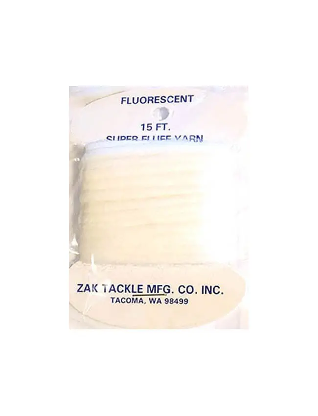 Gibbs Super Fluff Yarn – White Color for Fly Tying