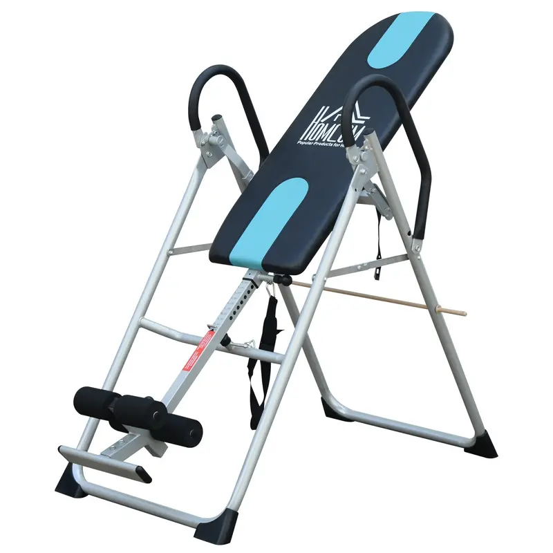 Gravity Inversion Therapy Bench for Fitness and Back Relief – Silver Finish