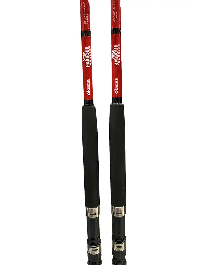 Harbour Chandler Okuma Custom Hali Spinning Rod – 6’6″, Bold Red Finish