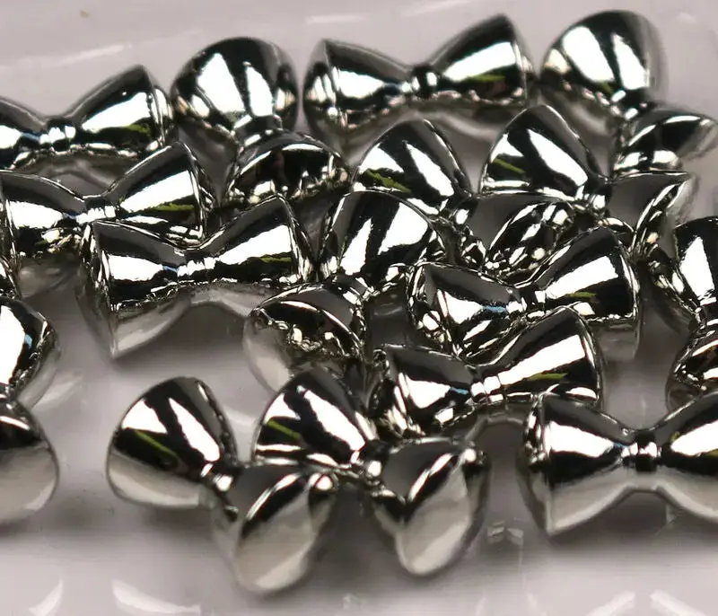 Hareline Brass Bead Eyes – Nickel Finish (#261)