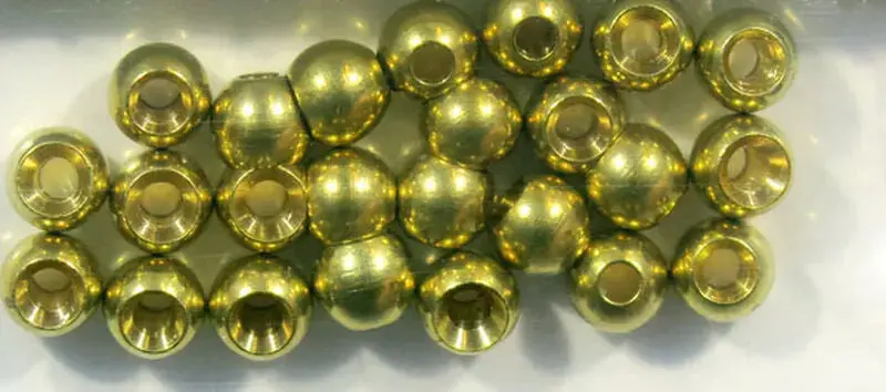 Hareline Cyclop Bead Eyes – Brass Finish