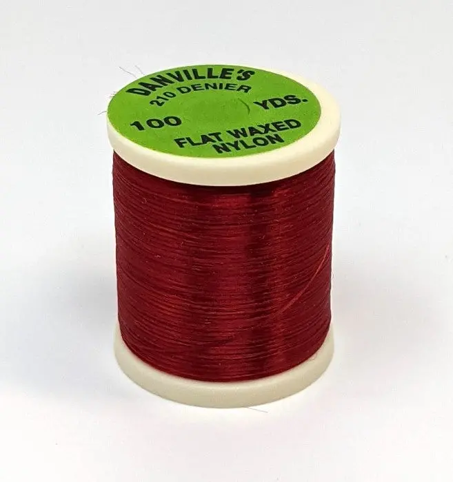 Hareline Danville 210D Flat Waxed Nylon Thread – Classic Red