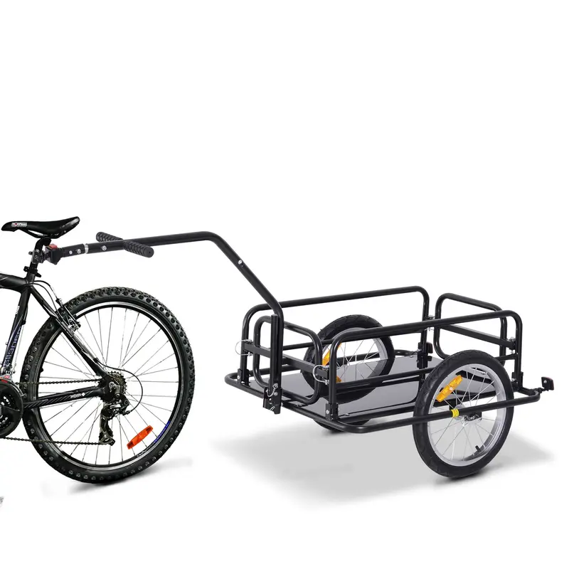 Heavy-Duty Steel Bicycle Cargo Trailer for Camping Gear, Luggage, or Groceries