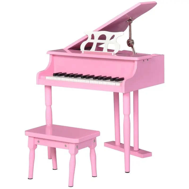 Homcom 30-Key Mini Piano for Kids – Includes Music Stand & Matching Bench