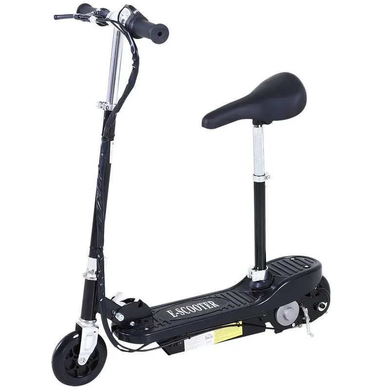 Homcom Electric Scooter – Rechargeable Motorized Commuter Scooter in Matte Black