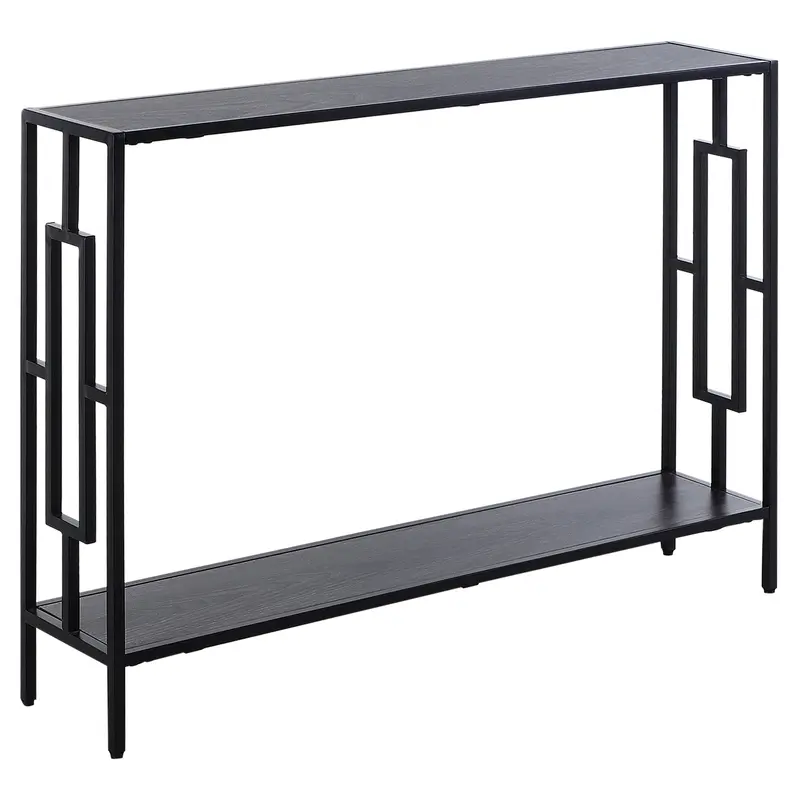 Industrial-Style Console Table – Open Shelving and Under-Table Storage