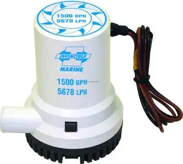 Invincible Marine 1500 GPH Bilge Pump – High-Capacity, 3-Year Warranty