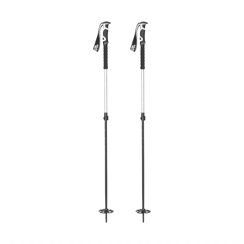 K2 Lockjaw Aluminum-EVA Adjustable Ski Poles for All-Terrain Use