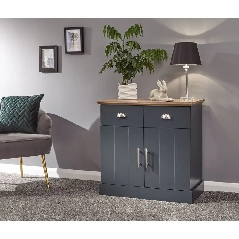Kendal Blue Sideboard – Two-Door Storage Unit with Shelf and Drawers