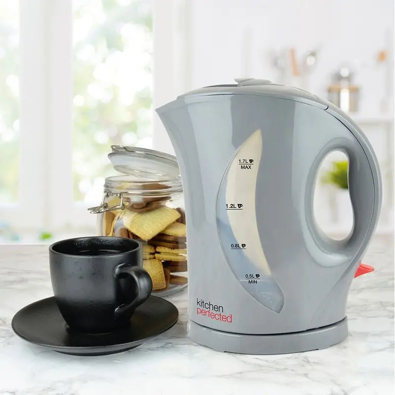 KitchenPerfected Cordless Electric Kettle – 1.7L, Matte Grey Finish