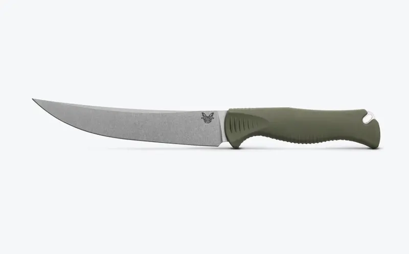 Meatcrafter 6-Inch Trailing-Point Knife – Dark Olive Santoprene Grip