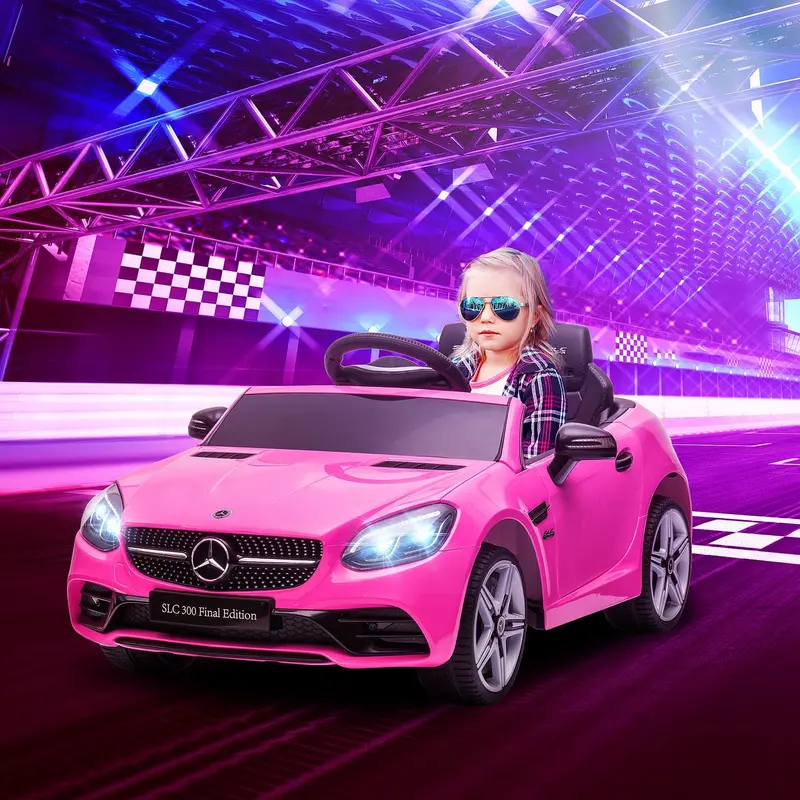 Mercedes-Benz SLC 300 Ride-On Electric Car – Pink, Remote-Controlled, Ages 3–6