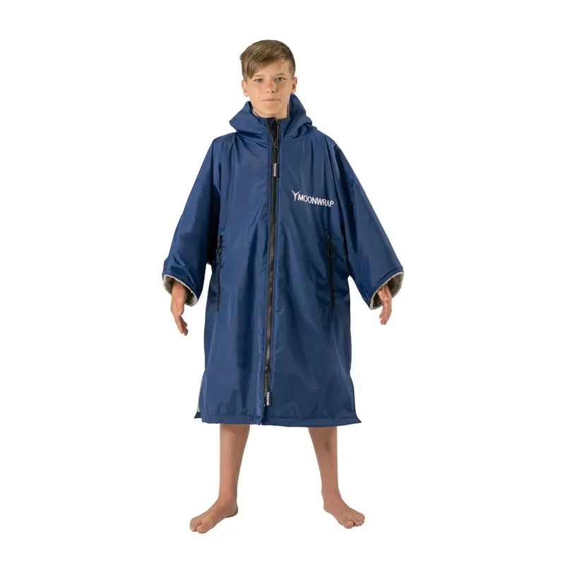 MOONWRAP Kids Changing Robe – Navy Quick-Dry Towel Robe for Children