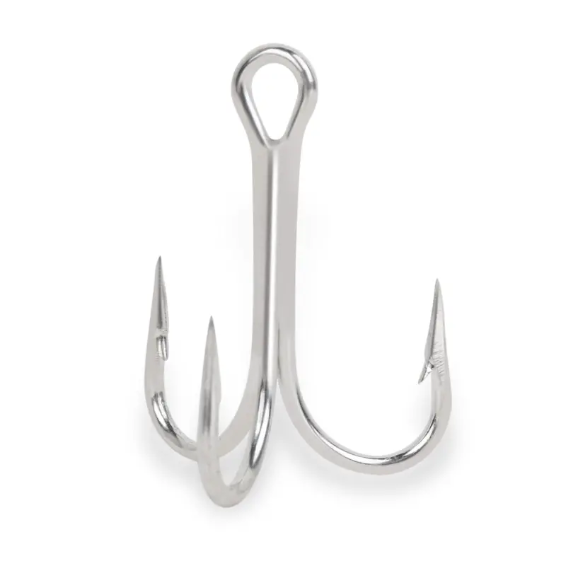 Mustad 3561D-DT Treble Hooks – Duratin Coated, Size 3/0, Silver