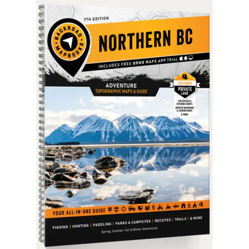 Northern BC Mapbook – Adventure Edition with Topographic & Recreational Data