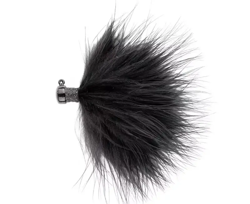 Northland Marabou Jig – Premium Black Soft-Bait Jig, 2-Pack