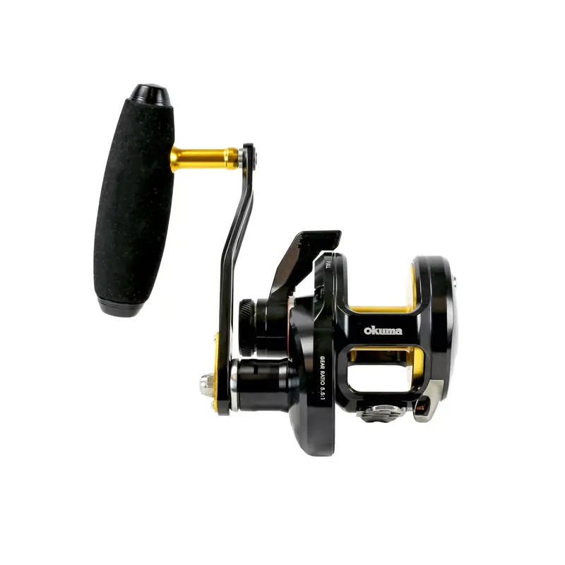 Okuma Tesoro LDJ Lever-Drag Jigging Reel – 2000N, Black/Gold
