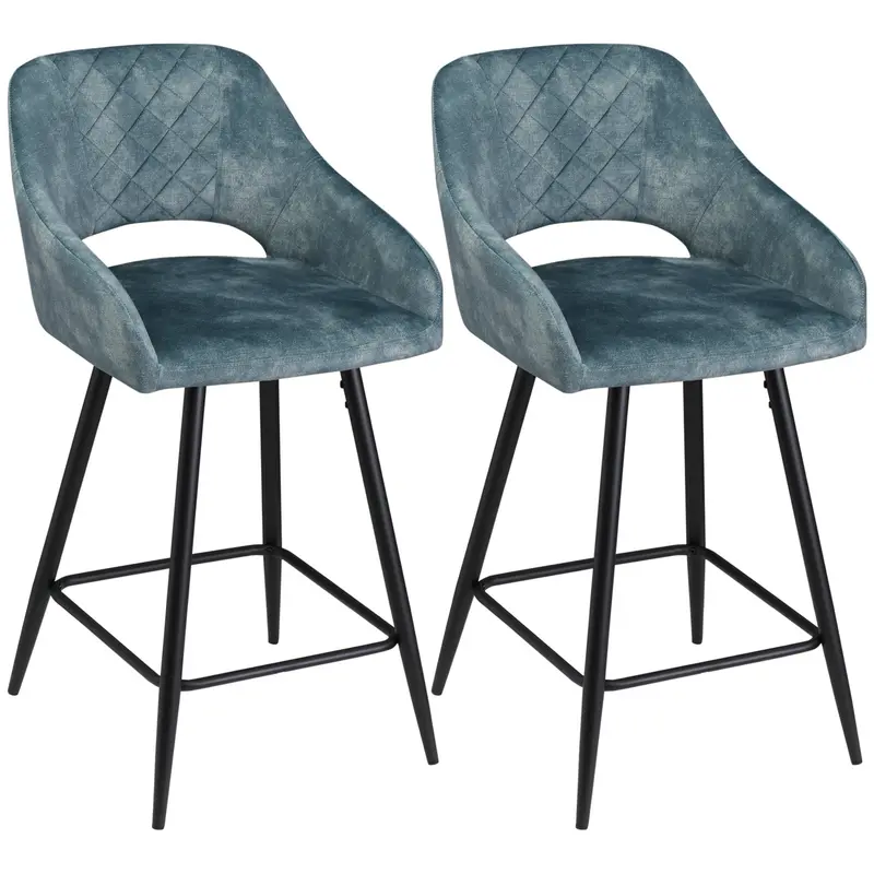 Pair of Contemporary Bar Stools – Stackable and Space-Saving