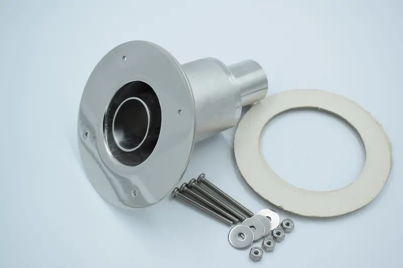 Planar 38 mm Angled Stainless Steel Exhaust Thru-Hull Fitting (1-1/2″)