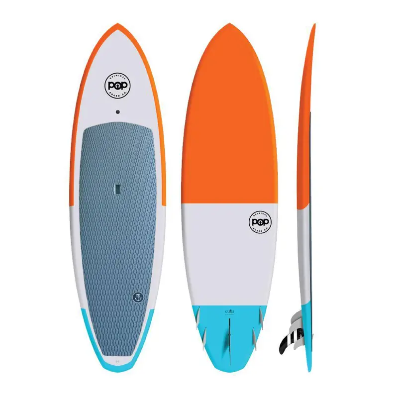 PopBoard Guru 8’6 Surf SUP | Fiberglass-Bamboo Performance Board for Waves