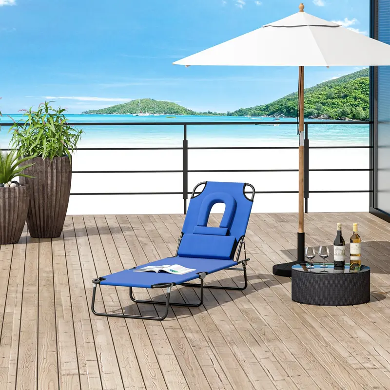Portable Foldable Sun Lounger – Lightweight Outdoor Recliner for Beach, Garden & Poolside