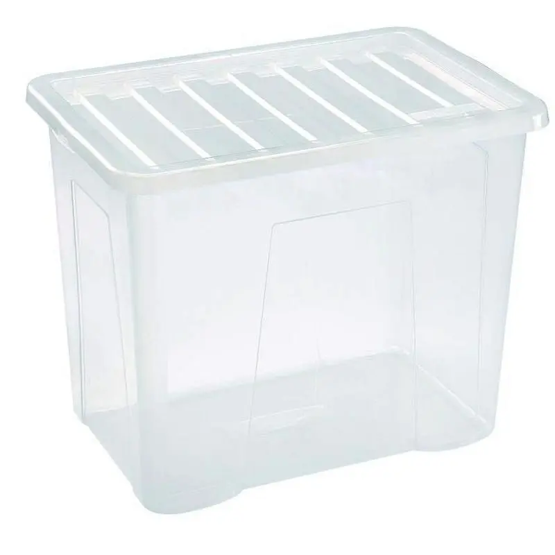 Premier Large 80L Clear Plastic Storage Box – Stackable & Transparent