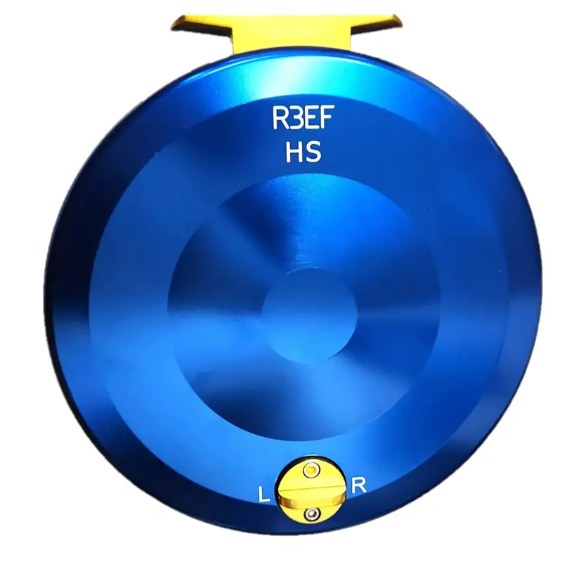 R3ef High-Speed Mooching Reel – 5.25″, Blue/Gold Finish
