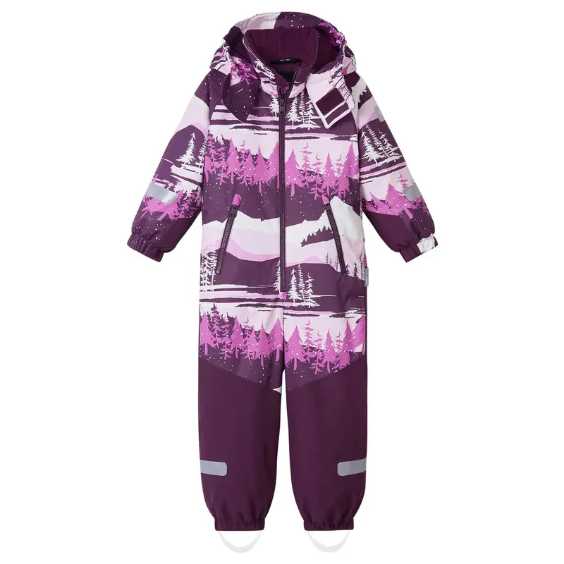 Reima Kurikka Kids’ Ski Suit – Deep Purple One-Piece Winter Outfit