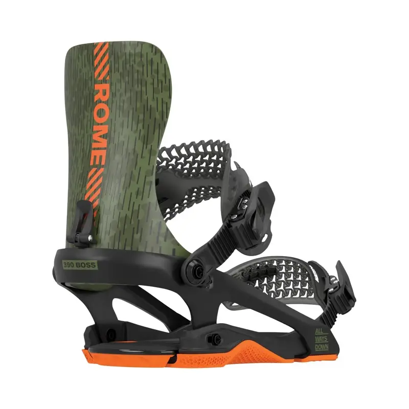 Rome 390 Boss Camo Snowboard Bindings – Stylish & Responsive