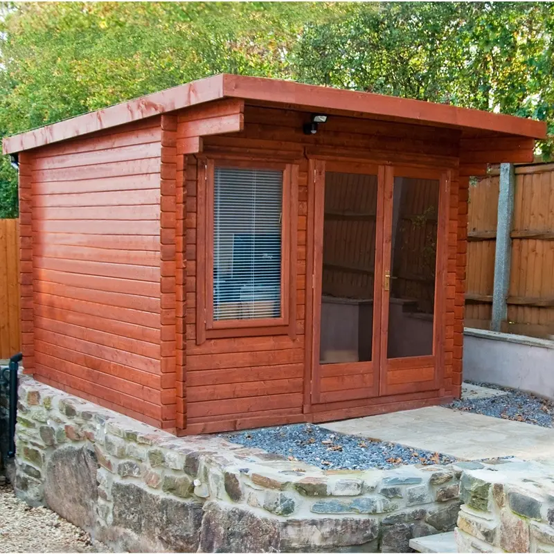 Shire Belgravia 9’9″ x 9’9″ Pent Log Cabin – 34mm Tongue & Groove Cladding